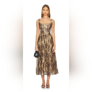 Bardot Lilah Corset Midi Dress Size M (US 6)